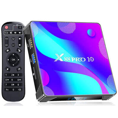 ტვ ბოქსი Antfraer X88 PRO 10 Android TV Box 64GB ROM RK3318